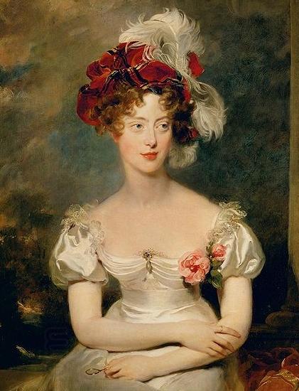 Sir Thomas Lawrence Portrait of Princess Caroline Ferdinande of Bourbon China oil painting art